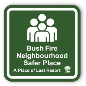 Look for this sign when identifying your Neighbourhood Safer Place