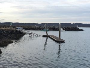 Quarantine Bay pontoon after the East Coast Low
