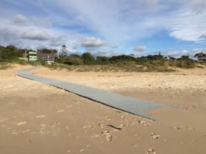 The access path on Pambula Beach before the East Coast Low washed sections away