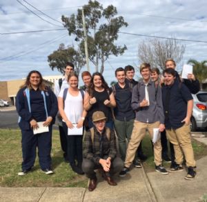 Gen-l students Kirsty Marlow Sheedy, Ryan Vandermay, Tom Burn, Daniel Holka, David, Spencer, Pheobe Lymburm, Janitta Larkham, Zac Luimes, Byron Lincon, Ryan Hayden and Harrison Mcpherson (front) on the trail of advice and support from den  business and community members. 